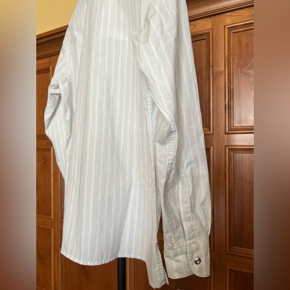 Marimekko Jokapoika Shirt Unisex Striped White and Light Gray Size S - Picture 6 of 16